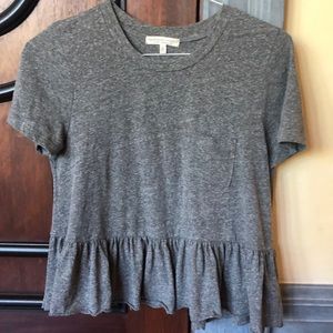 Urban Outfitters grey peplum tee shirt
